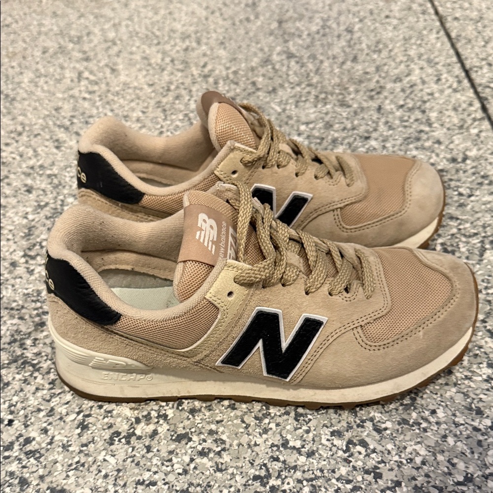 New Balance Beige and Black Men's Sneakers
